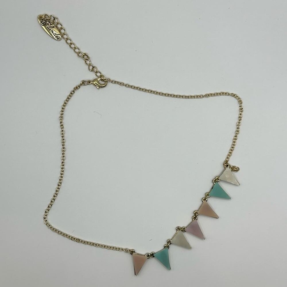 Plunder Triangle Geometric Necklace Multi Color P… - image 8